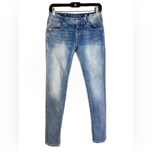 Miss Me Vtg Low Rise Embellished Y2K Skinny Jeans 26